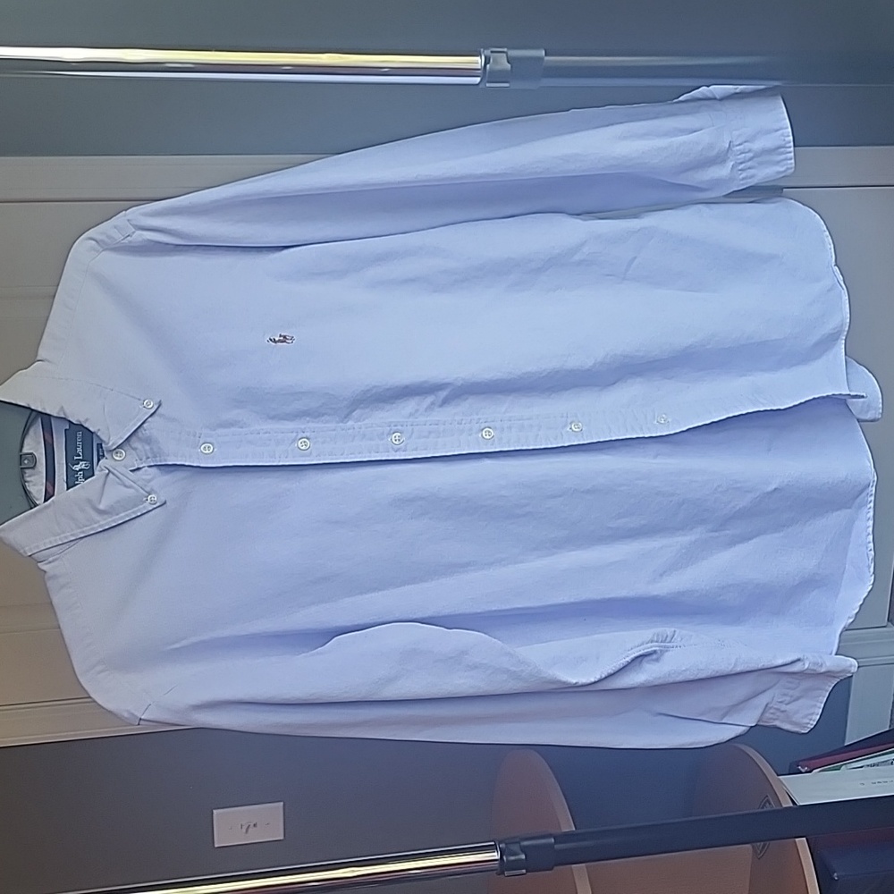 The classic Ralph Lauren Oxford blue shirt